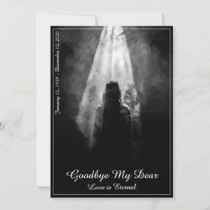 Into the Light - Goodbye My Dear Memorial Card
