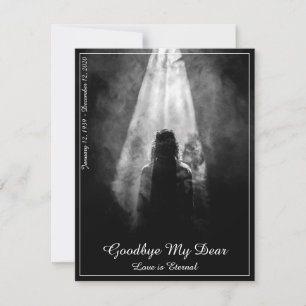 Into the Light - Goodbye My Dear Memorial Card