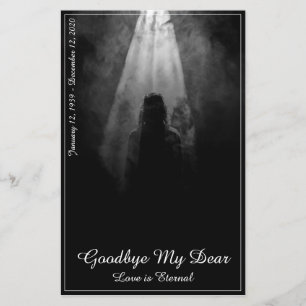 Into the Light - Goodbye My Dear Memorial Card