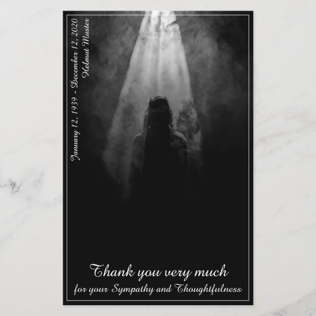 Into the Light - Goodbye My Dear Thank You Card (Front)