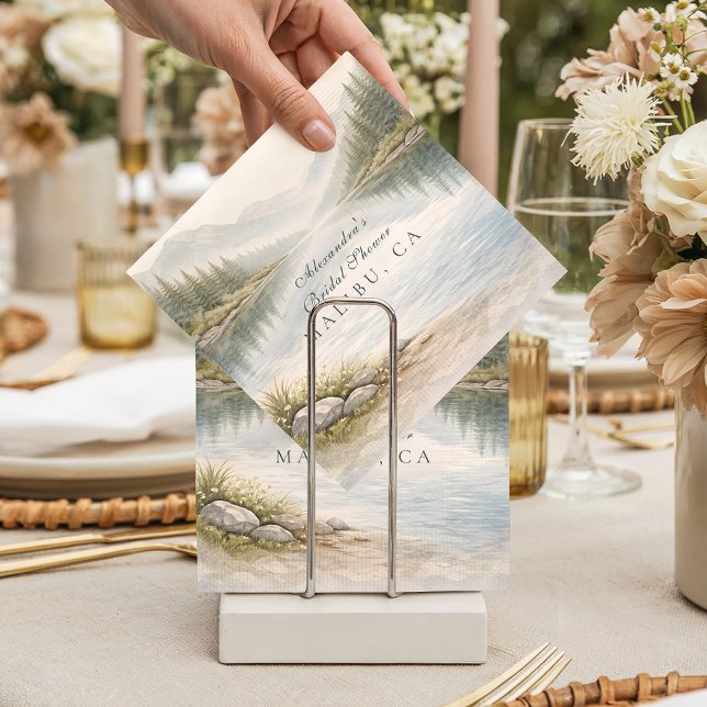 Into The Mountains Bridal Shower Napkin (Creator Uploaded)