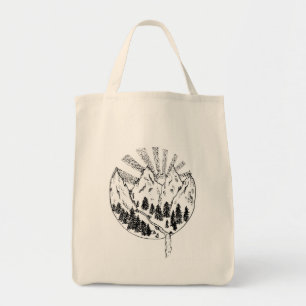 Into the Mountains Grocery Tote Bag