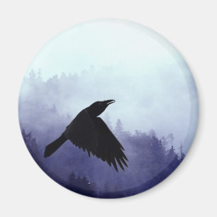 INTO THE MYSTIC Crow & Forest Magnet