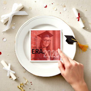 Into The Next Era Class of 2026 Graduation Photo Napkin