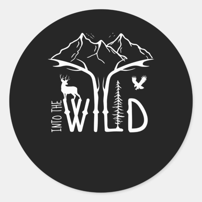 into the Wild Classic Round Sticker (Front)