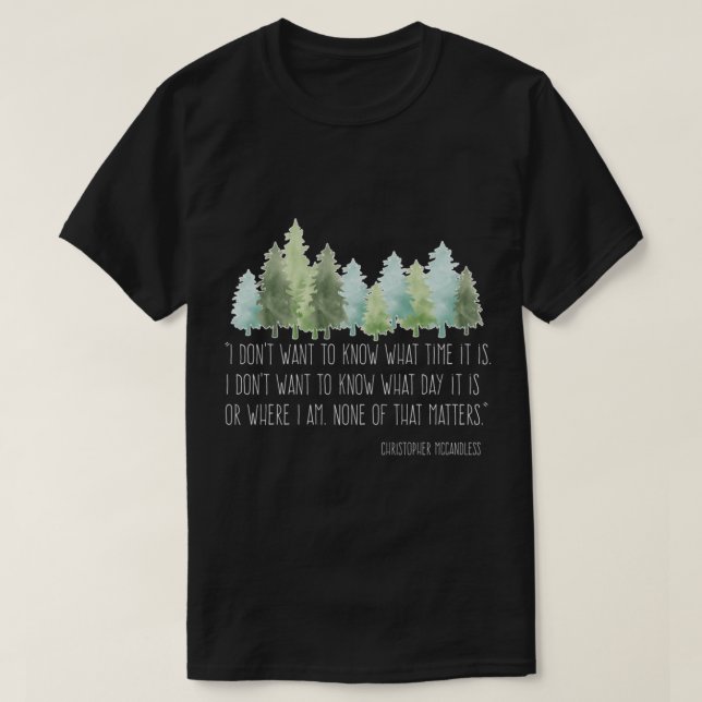 Into the Wild with Christopher McCandless Essentia T-Shirt (Design Front)