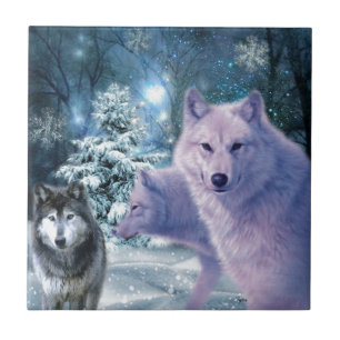 Into The Wild Wolf Art Tile
