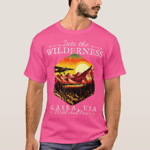 Into the Wilderness Alaska USA vintage design TShi T-Shirt