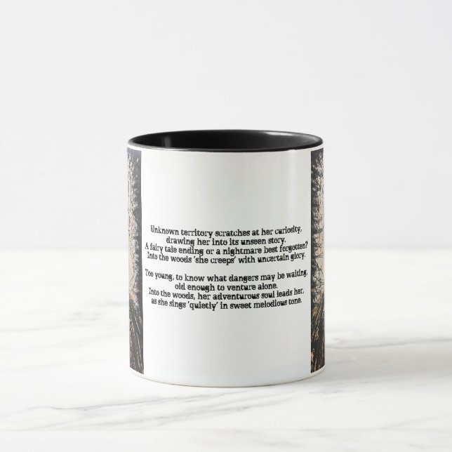 INTO THE WOODS, Art & Poetry - Mug (Center)