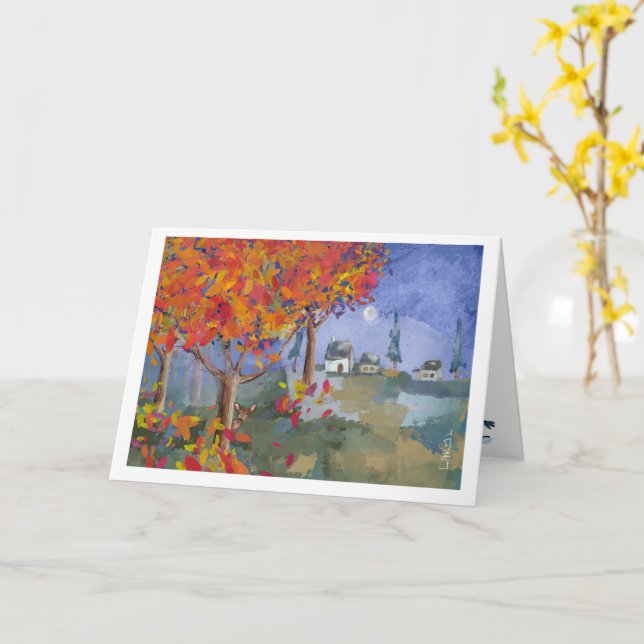 Into the Woods - Folded Greeting Card (Yellow Flower)