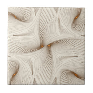 Into White Abstract Pattern Tile