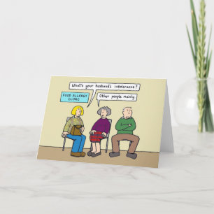 Intolerant Grumpy Husband Humour. Card