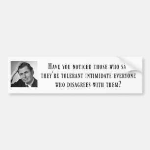 Intolerant Left Bumper Sticker