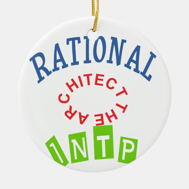 INTP Rational personality Ceramic Tree Decoration (Front)