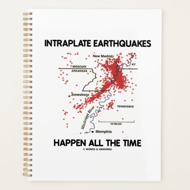 Intraplate Earthquakes Happen All The Time  Planner (Front)