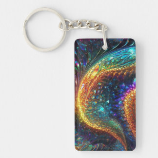Intricate Abstract Paisley Sweep Key Ring