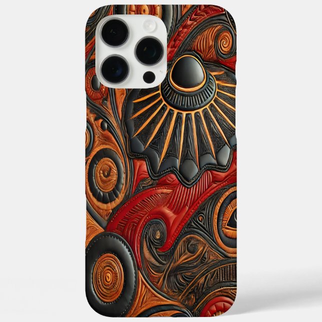 Intricate Alien Craft Design in Vibrant Colours Case-Mate iPhone Case (Back)