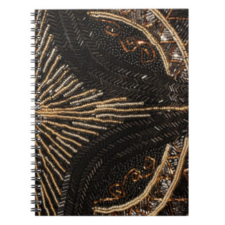 Intricate Beaded Pattern for Vintage Look Spiral Notebook