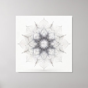 Intricate Black Mandala Canvas Print