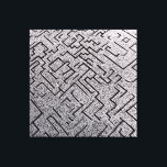 Intricate Black & White Labyrinth Maze Canvas Print<br><div class="desc">An ultra-detailed black-ink labyrinth sprawls across the canvas in thousands of precise, tightly packed lines. Sharp corners, narrow passages, deceptive branches, and hidden dead ends create a mesmerizing, almost textile-like texture that invites prolonged gazing. No obvious entrance or exit appears; the design feels infinite, meditative, and subtly disorienting—symbolizing life’s twists,...</div>