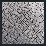 Intricate Black & White Labyrinth Maze Photo Print<br><div class="desc">An ultra-detailed black-ink labyrinth sprawls across the canvas in thousands of precise, tightly packed lines. Sharp corners, narrow passages, deceptive branches, and hidden dead ends create a mesmerizing, almost textile-like texture that invites prolonged gazing. No obvious entrance or exit appears; the design feels infinite, meditative, and subtly disorienting—symbolizing life’s twists,...</div>