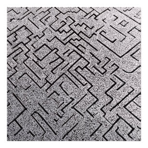 Intricate Black & White Labyrinth Maze Photo Print
