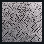 Intricate Black & White Labyrinth Maze Poster<br><div class="desc">An ultra-detailed black-ink labyrinth sprawls across the canvas in thousands of precise, tightly packed lines. Sharp corners, narrow passages, deceptive branches, and hidden dead ends create a mesmerizing, almost textile-like texture that invites prolonged gazing. No obvious entrance or exit appears; the design feels infinite, meditative, and subtly disorienting—symbolizing life’s twists,...</div>