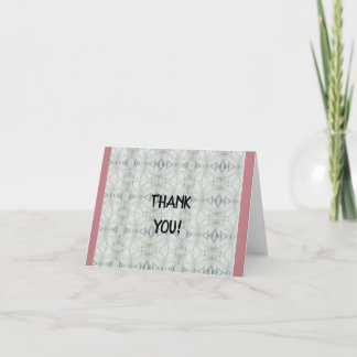 Intricate Blue Thank You Card