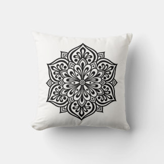 Intricate Boho Mandala Pillow