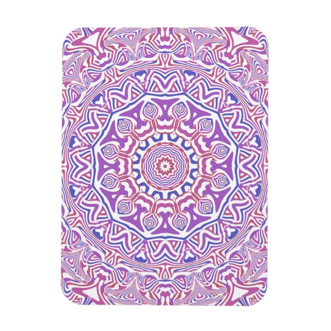 Intricate Bold Groovy Boho Hippie Abstract Mandala Magnet (Vertical)