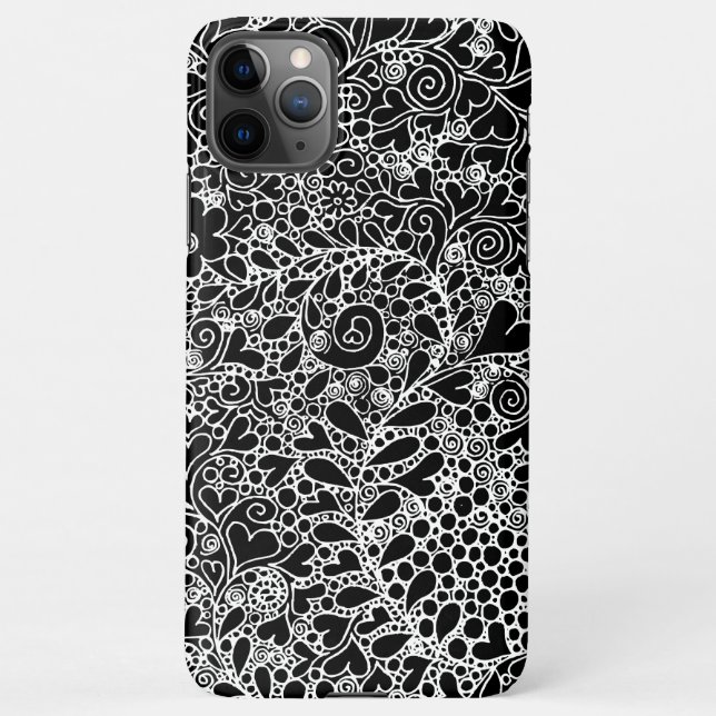 Intricate Botanical Design Phone Case (Back)