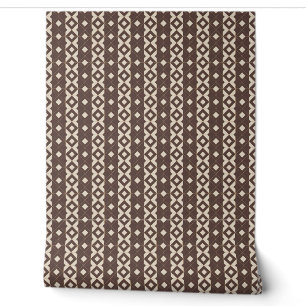 Intricate Champagne and Pearl Geometric Pattern Wallpaper