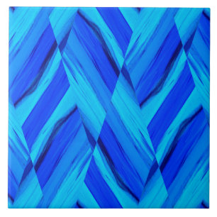 Intricate Cobalt Blue Marble Pattern Tile