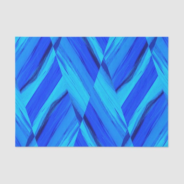 Intricate Cobalt Blue Marble Pattern Tissue Paper (Front)