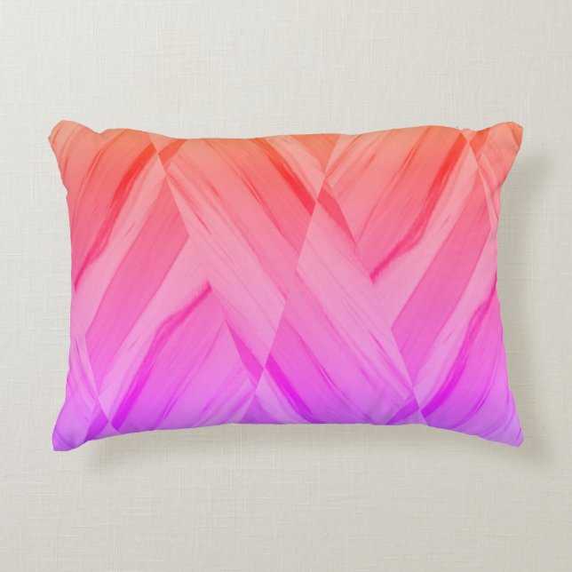 Intricate Coral and Pink Hues Marble Pattern Decorative Cushion (Front)