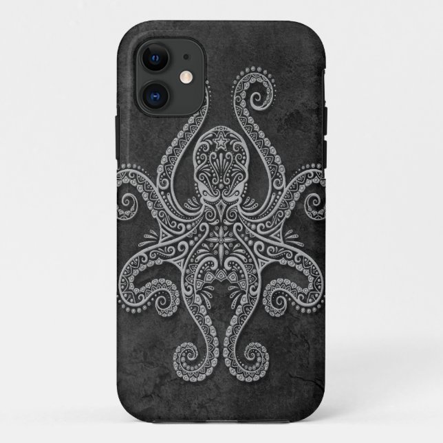 Intricate Dark Stone Octopus Case-Mate iPhone Case (Back)