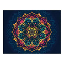 Intricate Digital Mandala: A Kaleidoscope of Colou