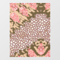 Intricate fabric design featuring floral patterns