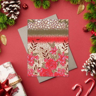 Intricate fabric design featuring floral patterns  acrylic invitations