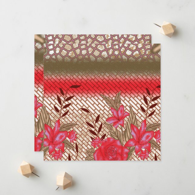 Intricate fabric design featuring floral patterns  announcement (Front/Back In Situ)