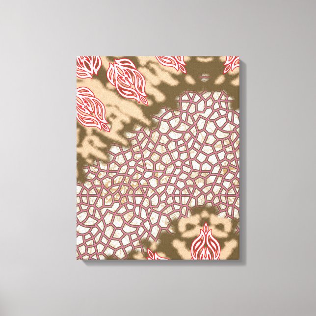 Intricate fabric design featuring floral patterns  canvas print (Front)