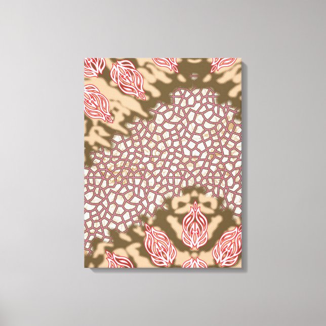 Intricate fabric design featuring floral patterns  canvas print (Front)