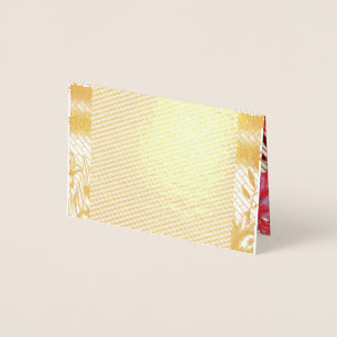 Intricate fabric design featuring floral patterns foil card