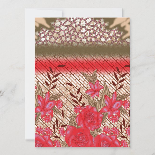 Intricate fabric design featuring floral patterns  holiday card (Front)