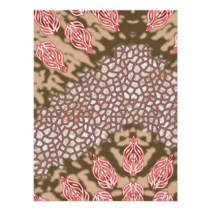 Intricate fabric design featuring floral patterns poster