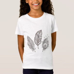 Intricate Feather Doodle T-Shirt