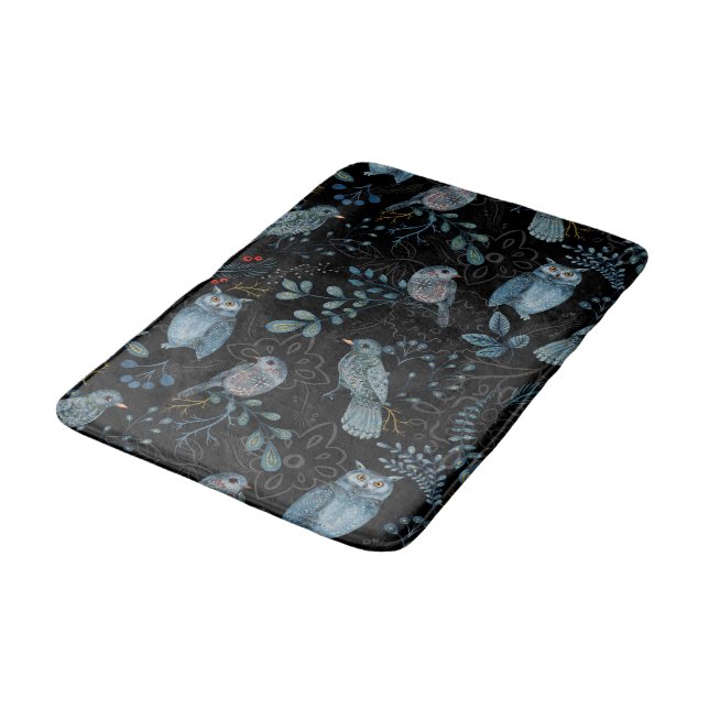 Intricate  floral and paisley  pattern  bath mat (Angled)