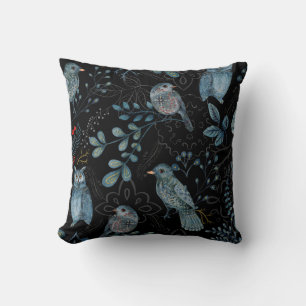 Intricate  floral and paisley  pattern  cushion