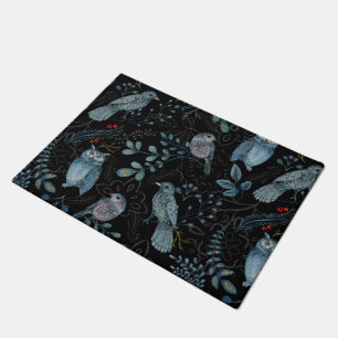 Intricate floral and paisley pattern doormat
