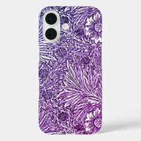 Intricate Floral Design in Purple Hues and White